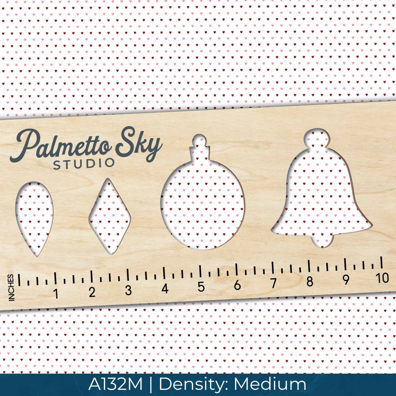 A132 White Dainty Hearts - Palmetto Sky Studio