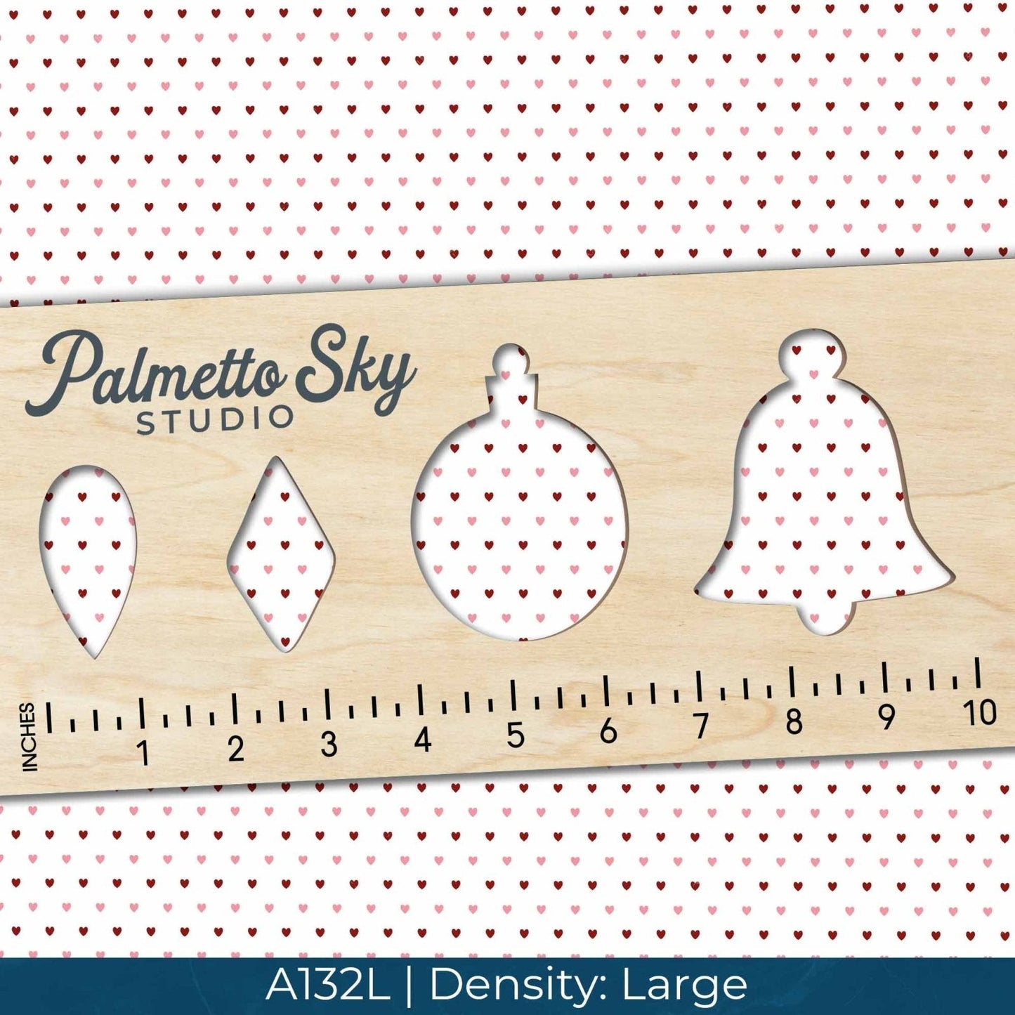 A132 White Dainty Hearts - Palmetto Sky Studio