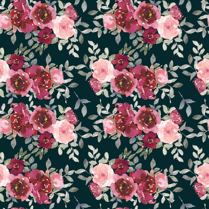 A134 Watercolor Dark Florals - Palmetto Sky Studio