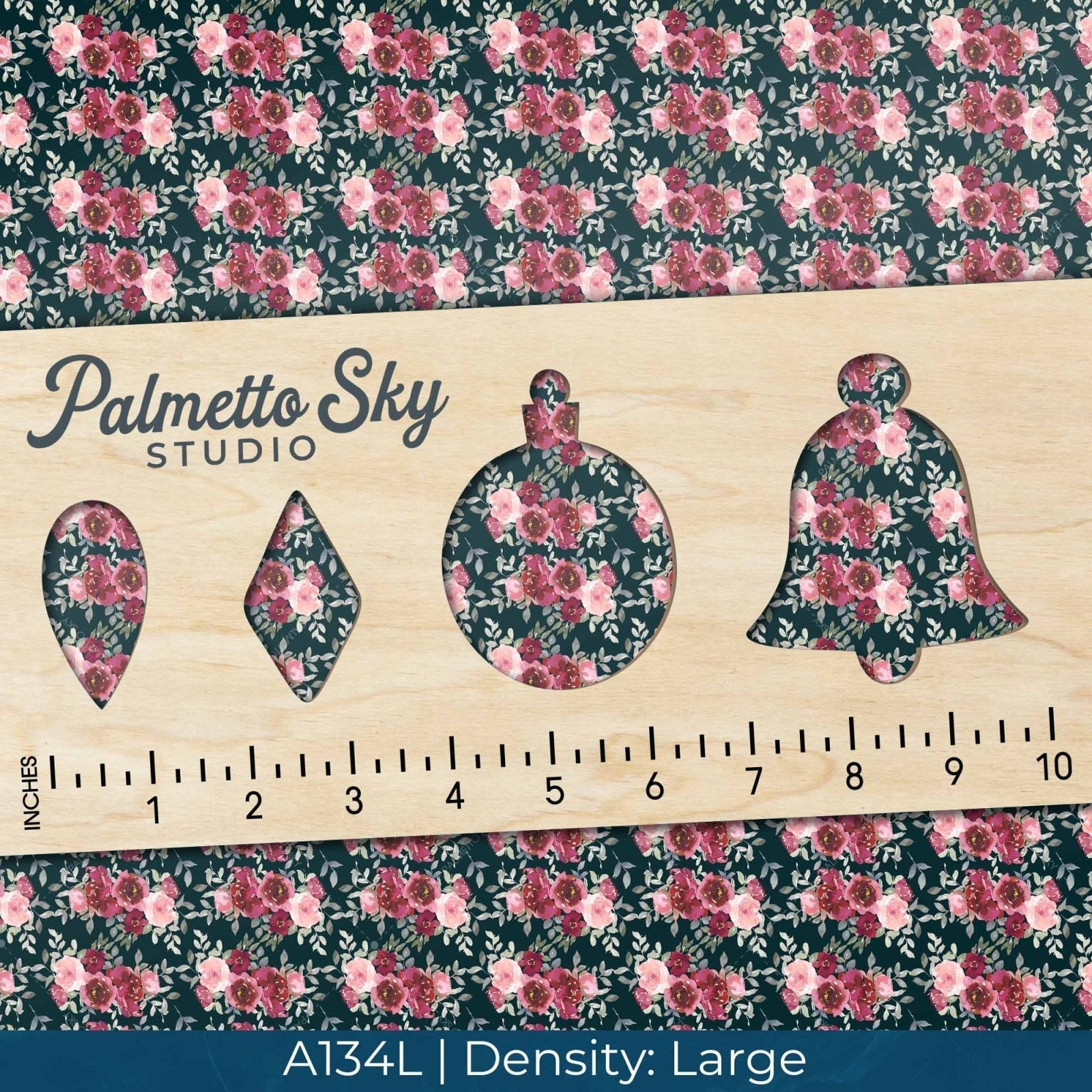 A134 Watercolor Dark Florals - Palmetto Sky Studio