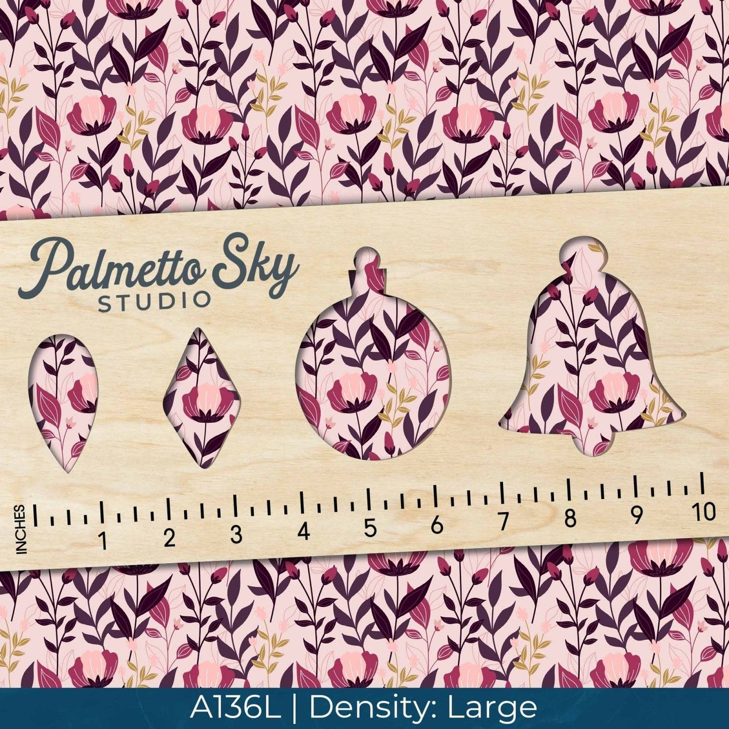 A136 Winding Magenta Florals - Palmetto Sky Studio