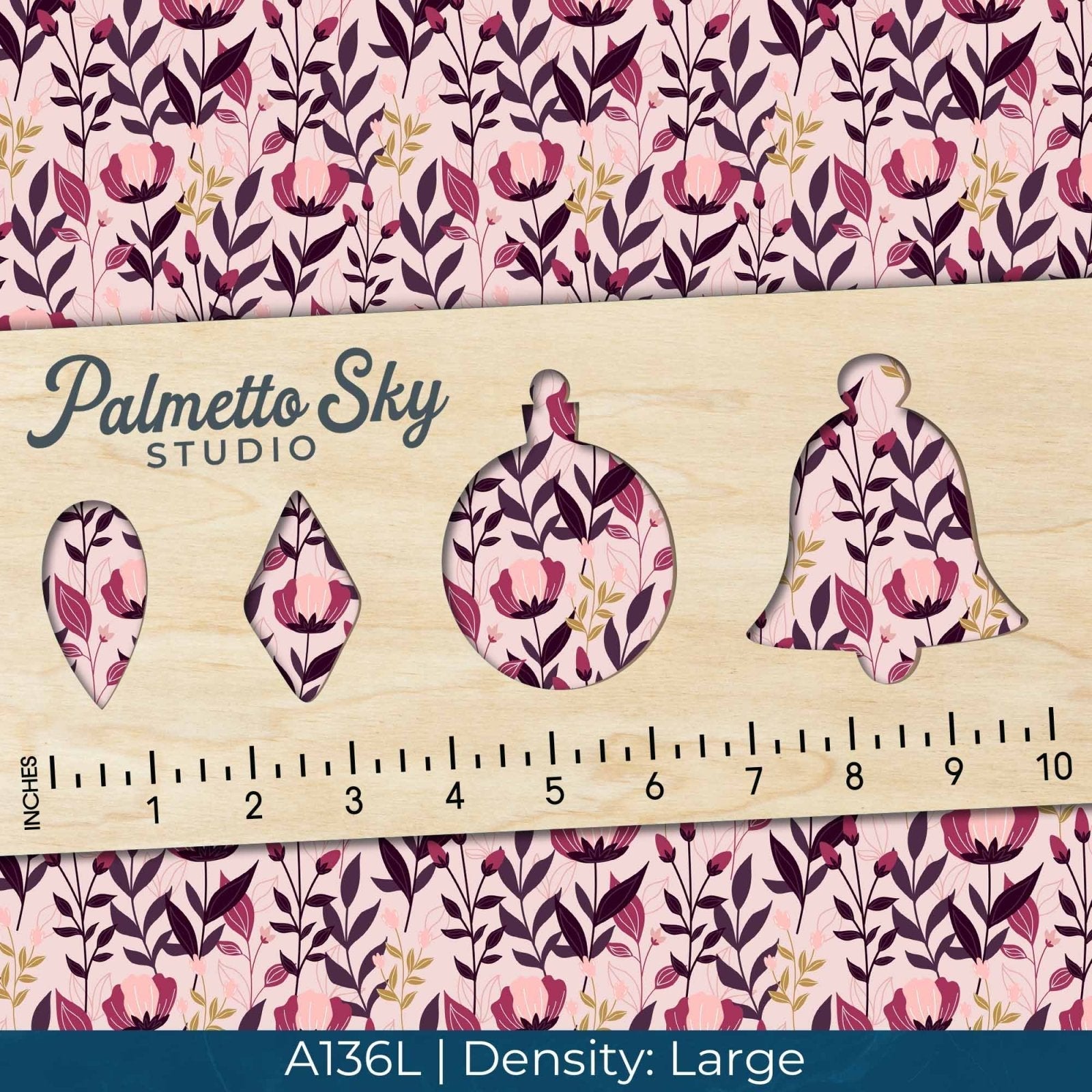 A136 Winding Magenta Florals - Palmetto Sky Studio