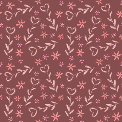 A137 Mauve Heart Florals - Palmetto Sky Studio