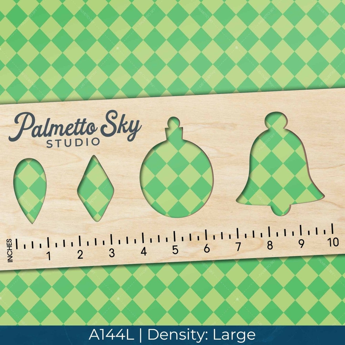 A144 St. Patrick's Green Checkered - Palmetto Sky Studio