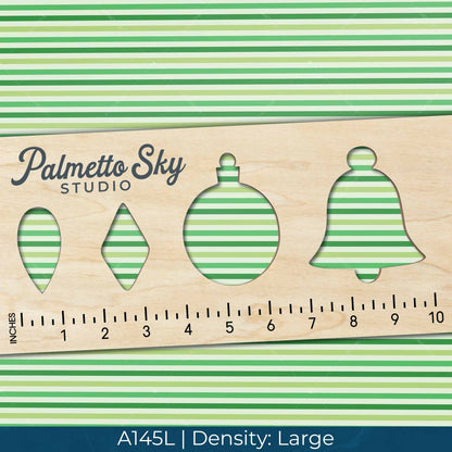 A145 Multicolored Green Stripes - Palmetto Sky Studio