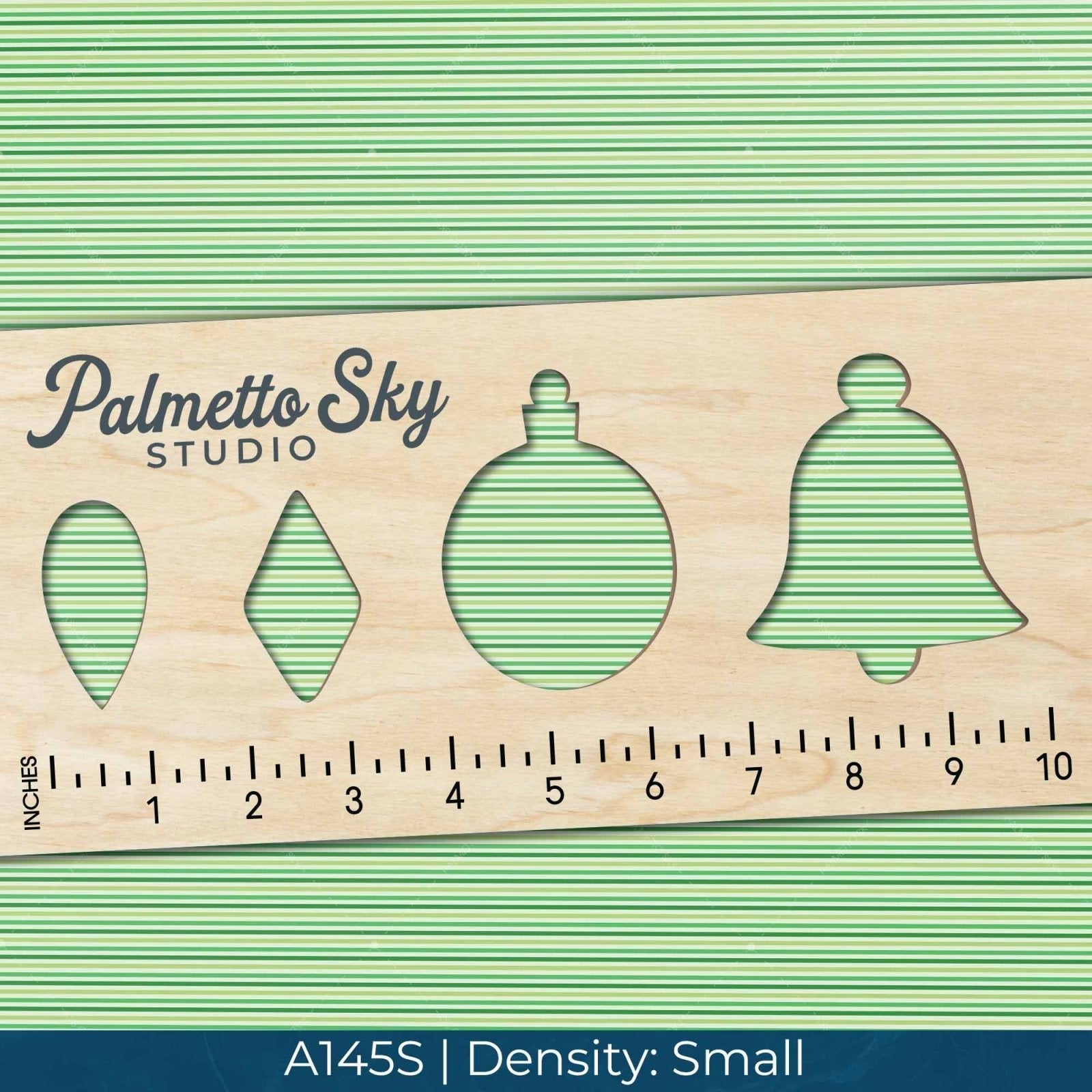 A145 Multicolored Green Stripes - Palmetto Sky Studio