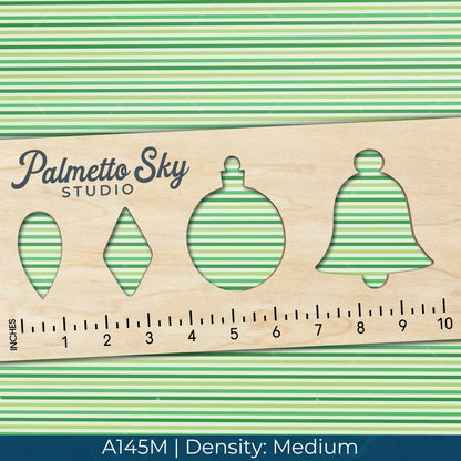 A145 Multicolored Green Stripes - Palmetto Sky Studio