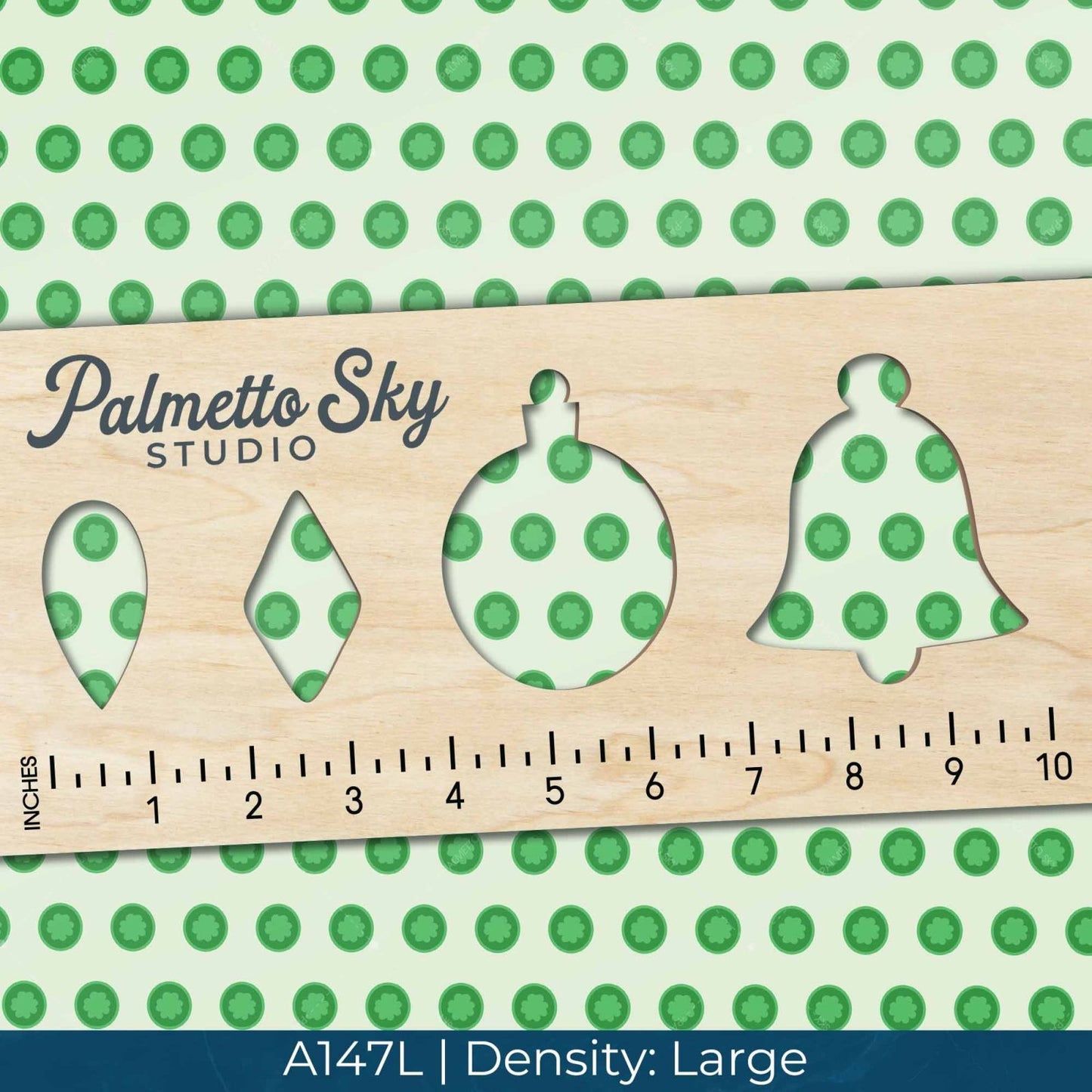 A147 Green Shamrock Circles - Palmetto Sky Studio