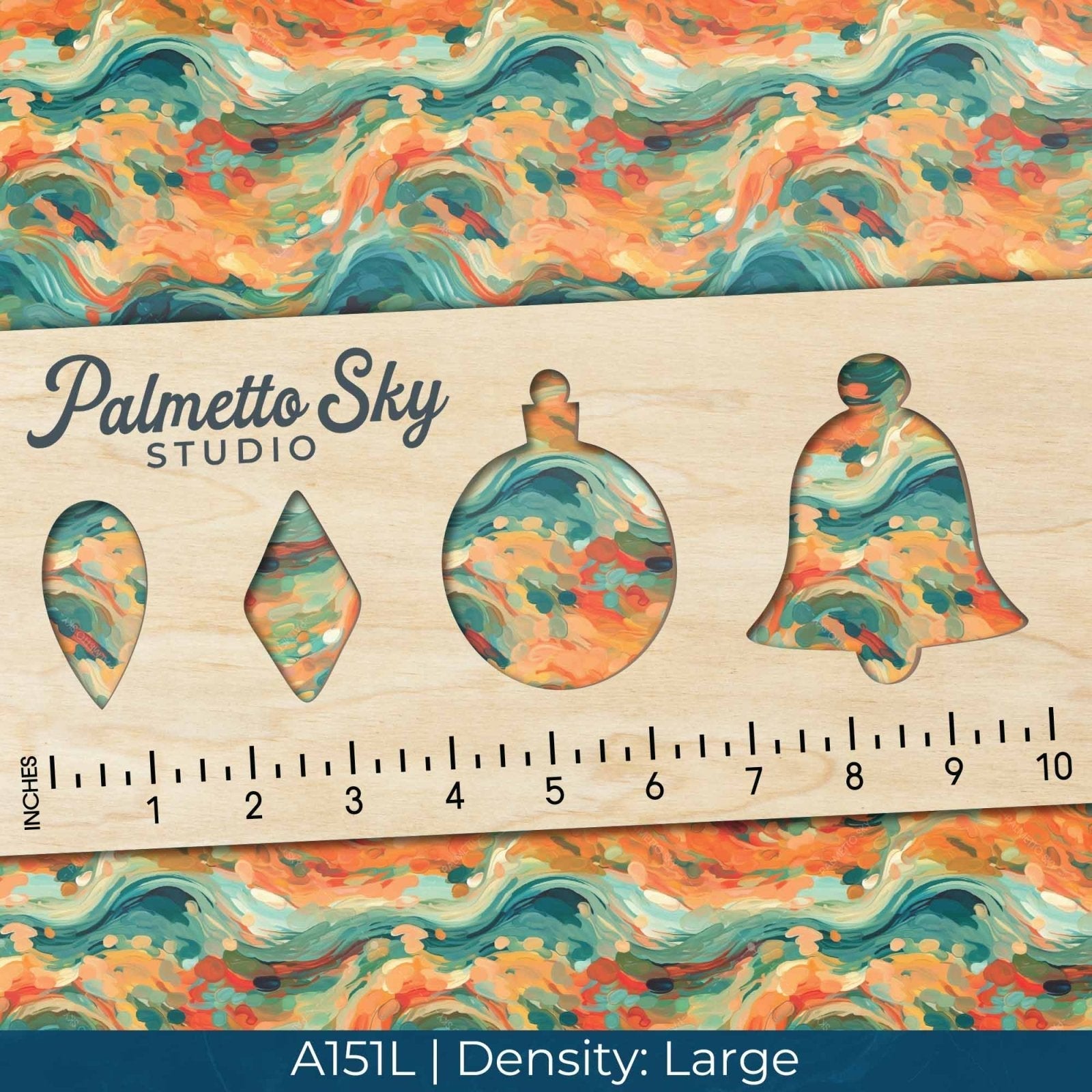 A151 Bright Painted Waves - Palmetto Sky Studio