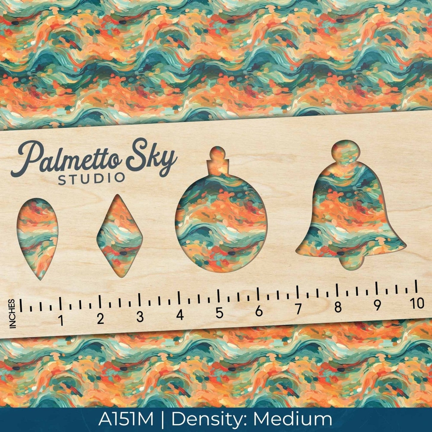 A151 Bright Painted Waves - Palmetto Sky Studio