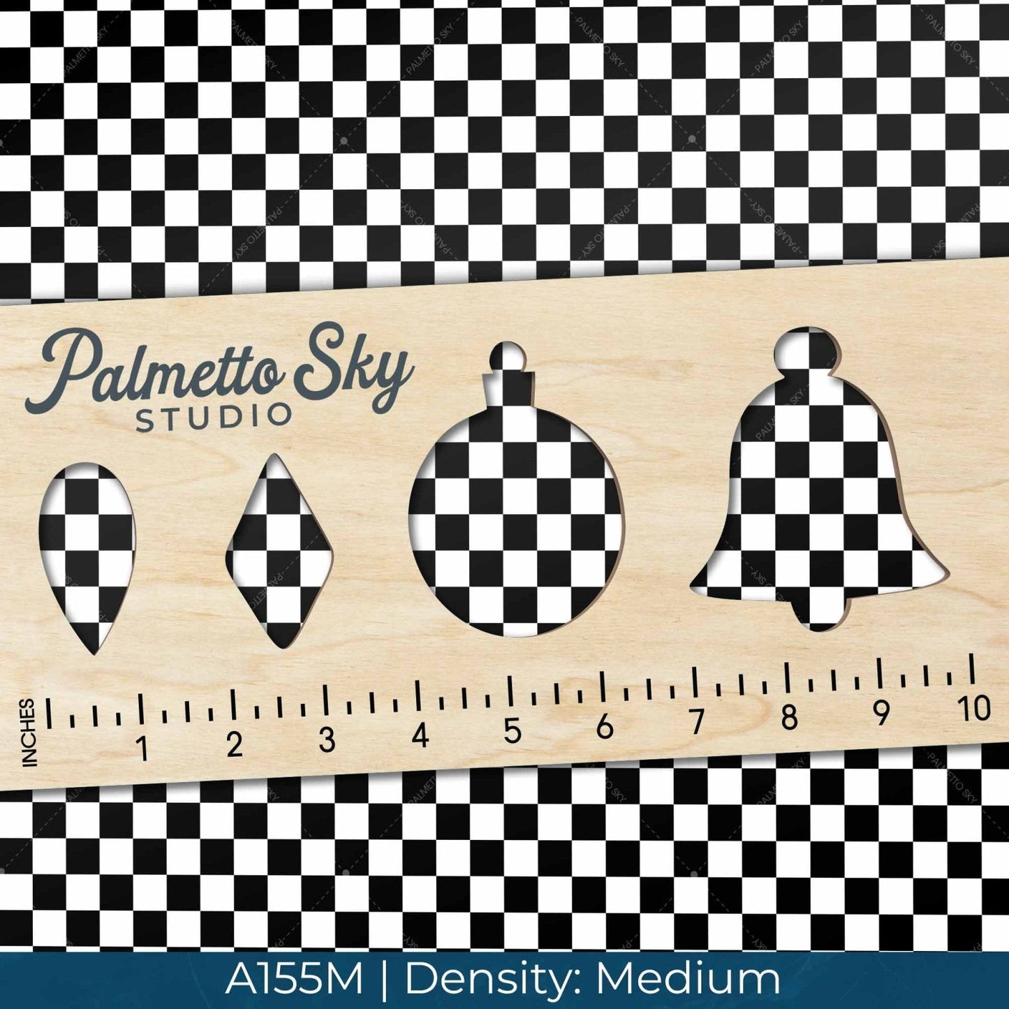 A155 Classic Black & White Checkerboard - Palmetto Sky Studio