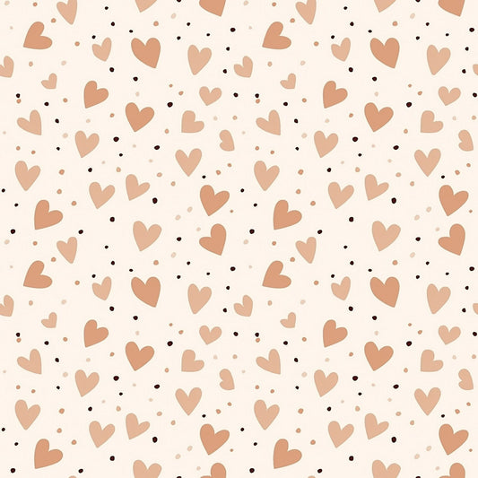 A158 Neutral Beige Hearts - Palmetto Sky Studio