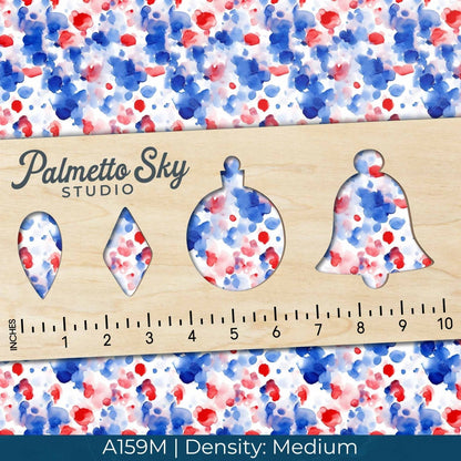 A159 Patriotic Red White Blue Watercolor - Palmetto Sky Studio
