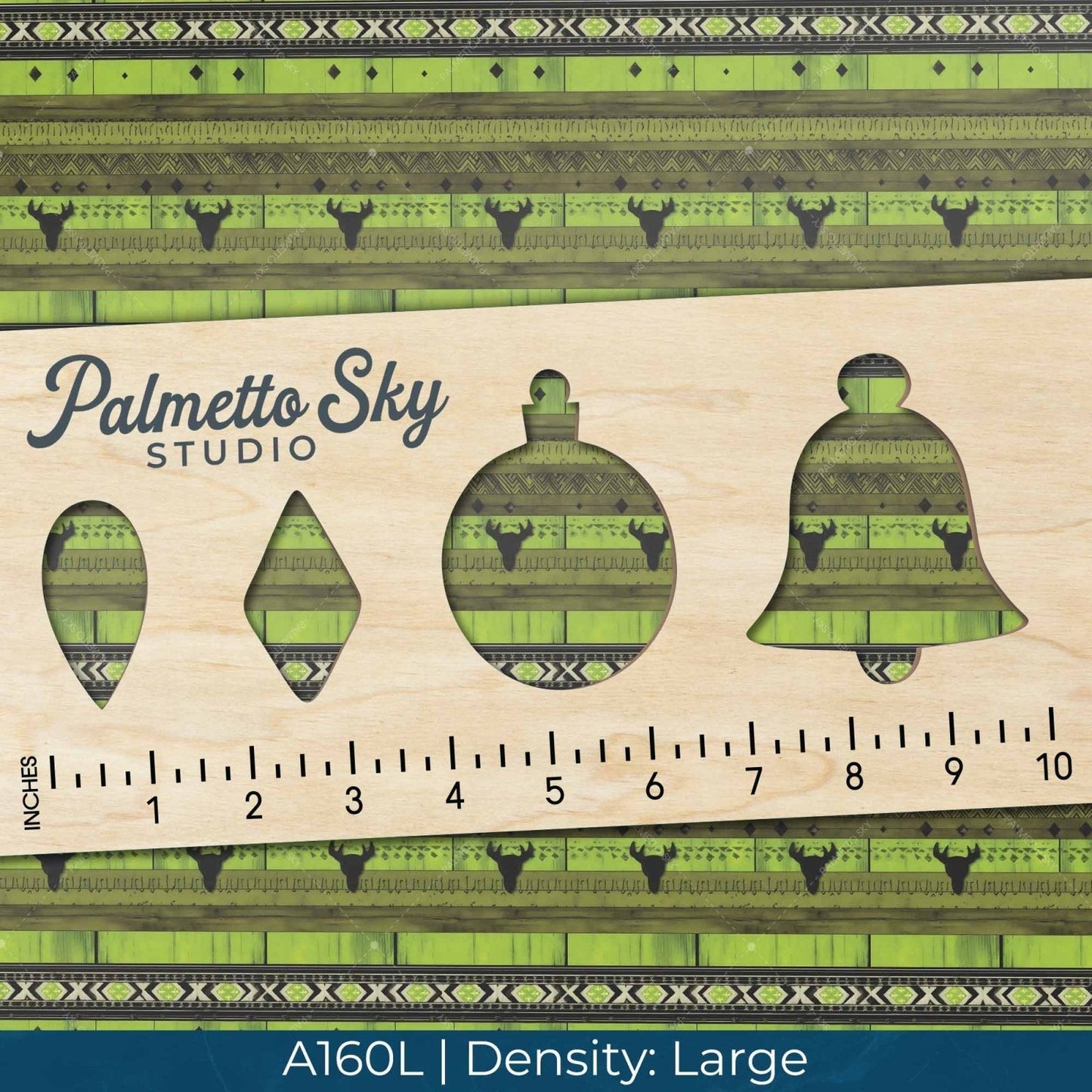 A160 Green Western Fabric - Palmetto Sky Studio