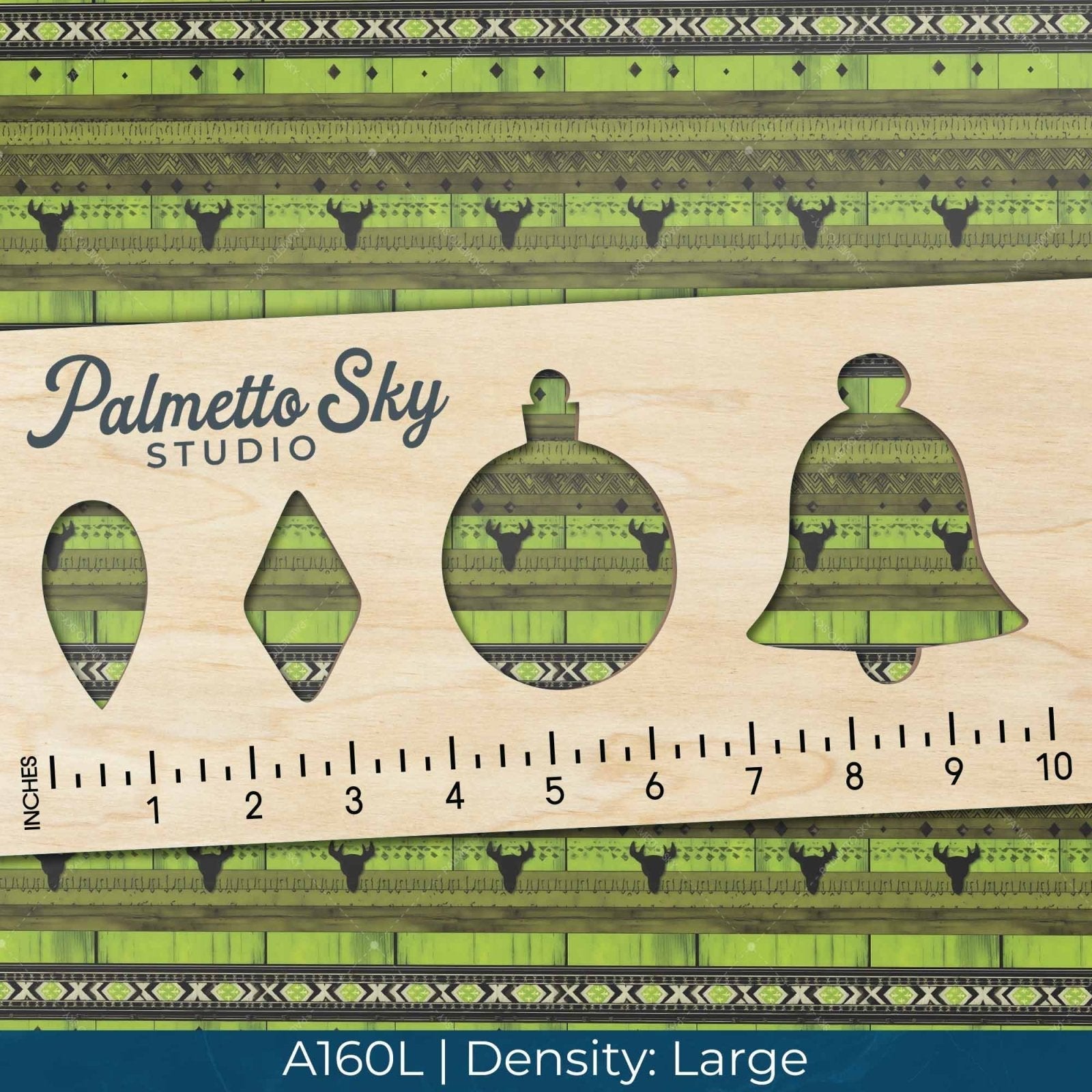 A160 Green Western Fabric - Palmetto Sky Studio