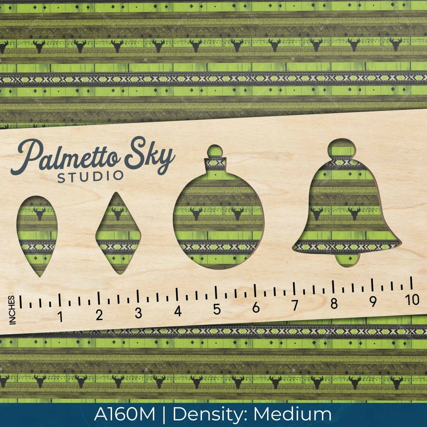 A160 Green Western Fabric - Palmetto Sky Studio