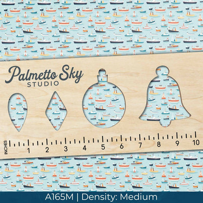 A165 Light Blue Ocean Boats - Palmetto Sky Studio