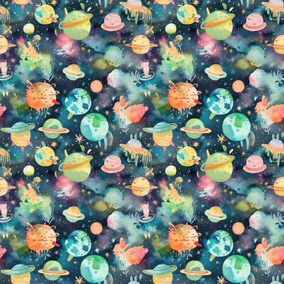 A167 Cosmic Watercolor Planets - Palmetto Sky Studio