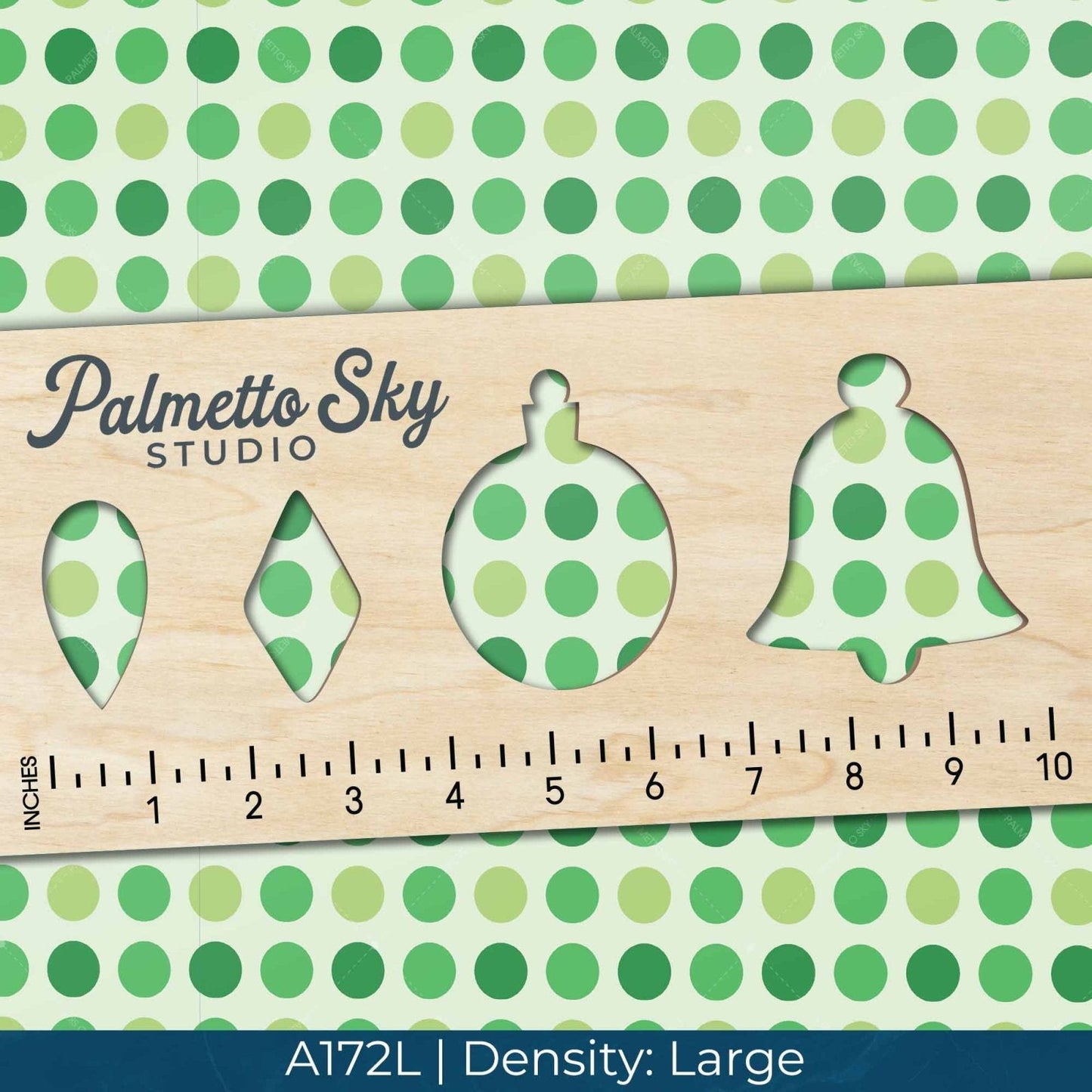 A172 Green Polka Dots - Palmetto Sky Studio