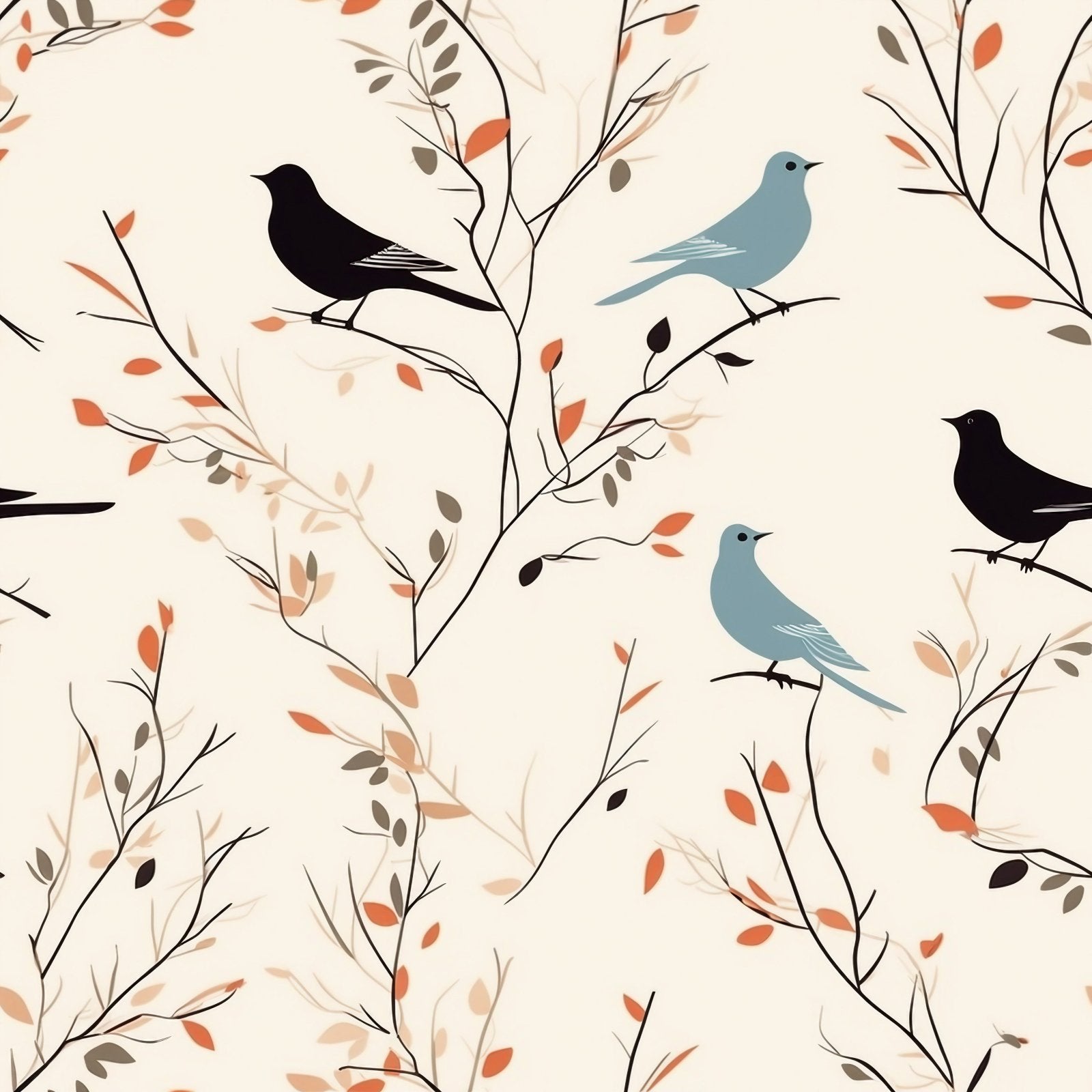 A182 Resting Birds Pattern - Palmetto Sky Studio