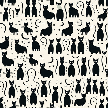 A187 Black Cats Silhouette - Palmetto Sky Studio