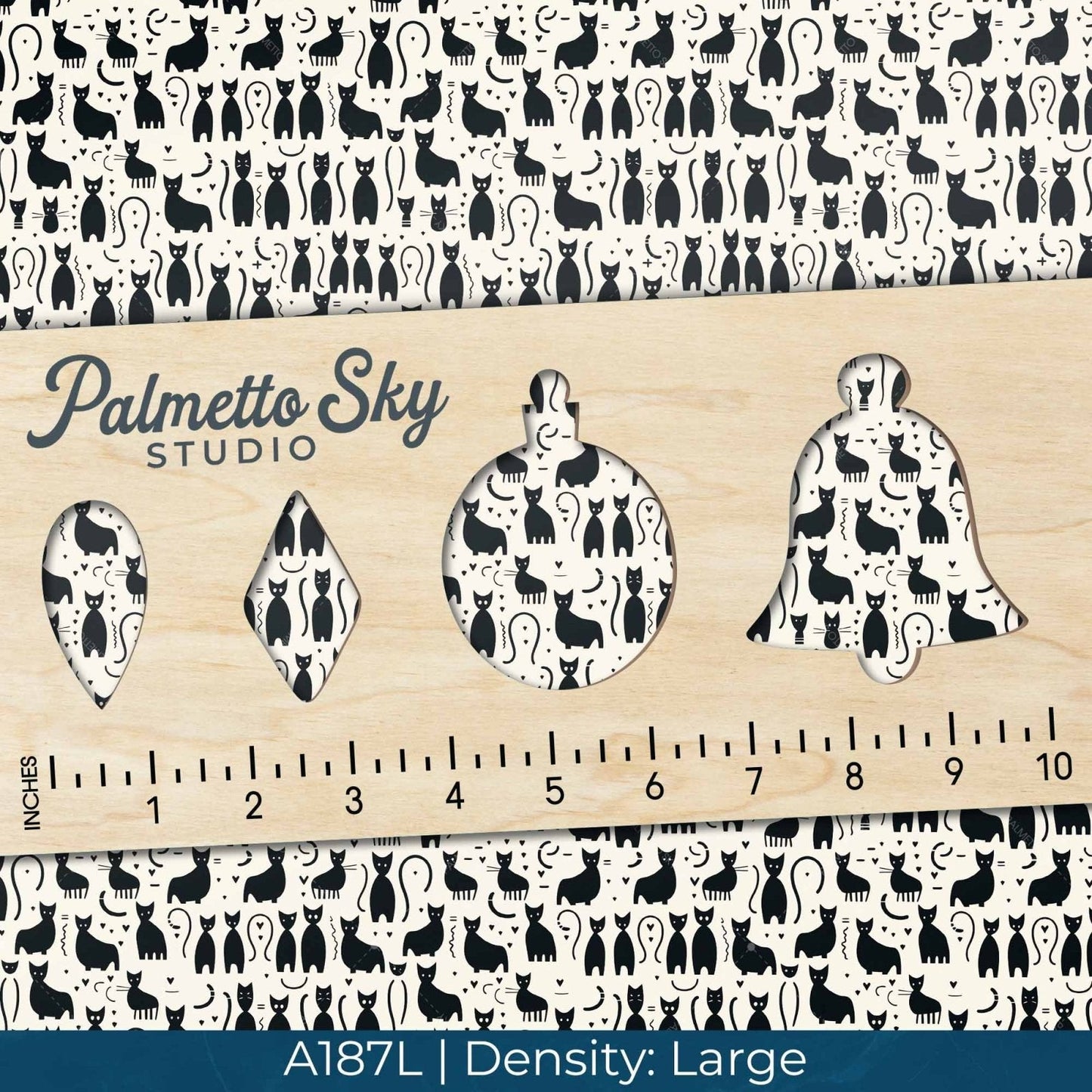 A187 Black Cats Silhouette - Palmetto Sky Studio