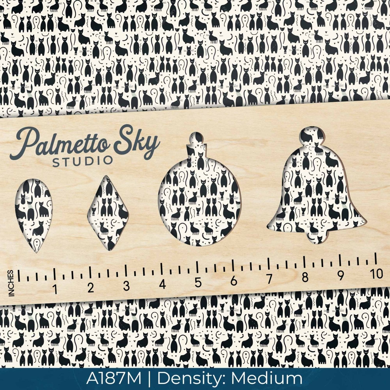 A187 Black Cats Silhouette - Palmetto Sky Studio