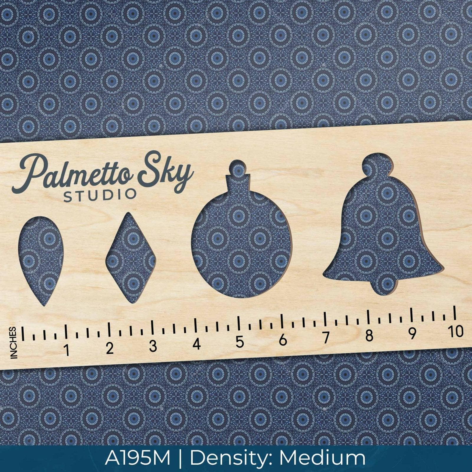 A195 Blue Kaleidoscope Circles - Palmetto Sky Studio