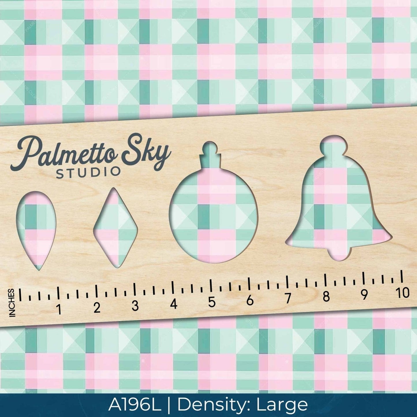 A196 Mint Green Geometric - Palmetto Sky Studio