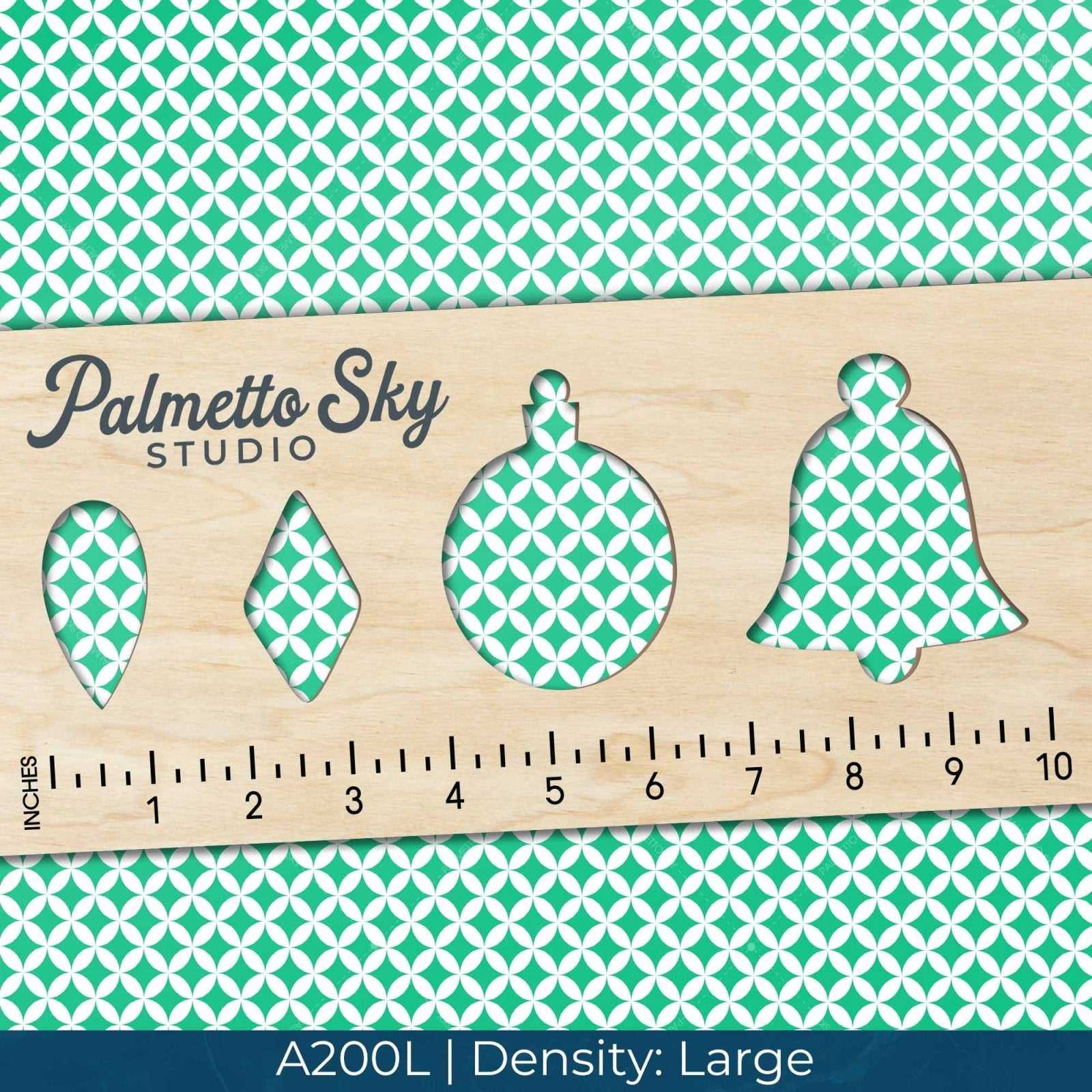 A200 Green Geometric Circles - Palmetto Sky Studio