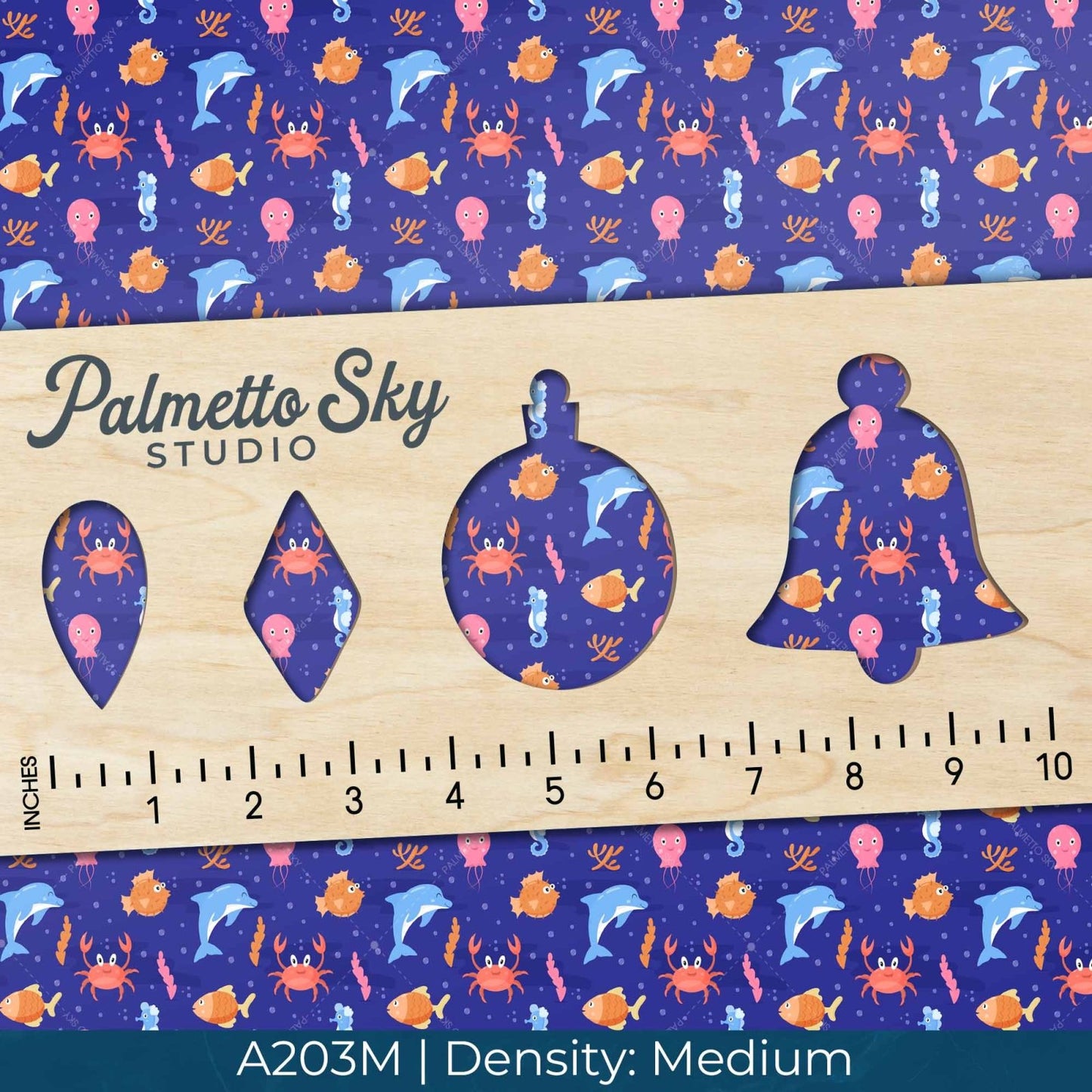 A203 Blue Ocean Animals - Palmetto Sky Studio