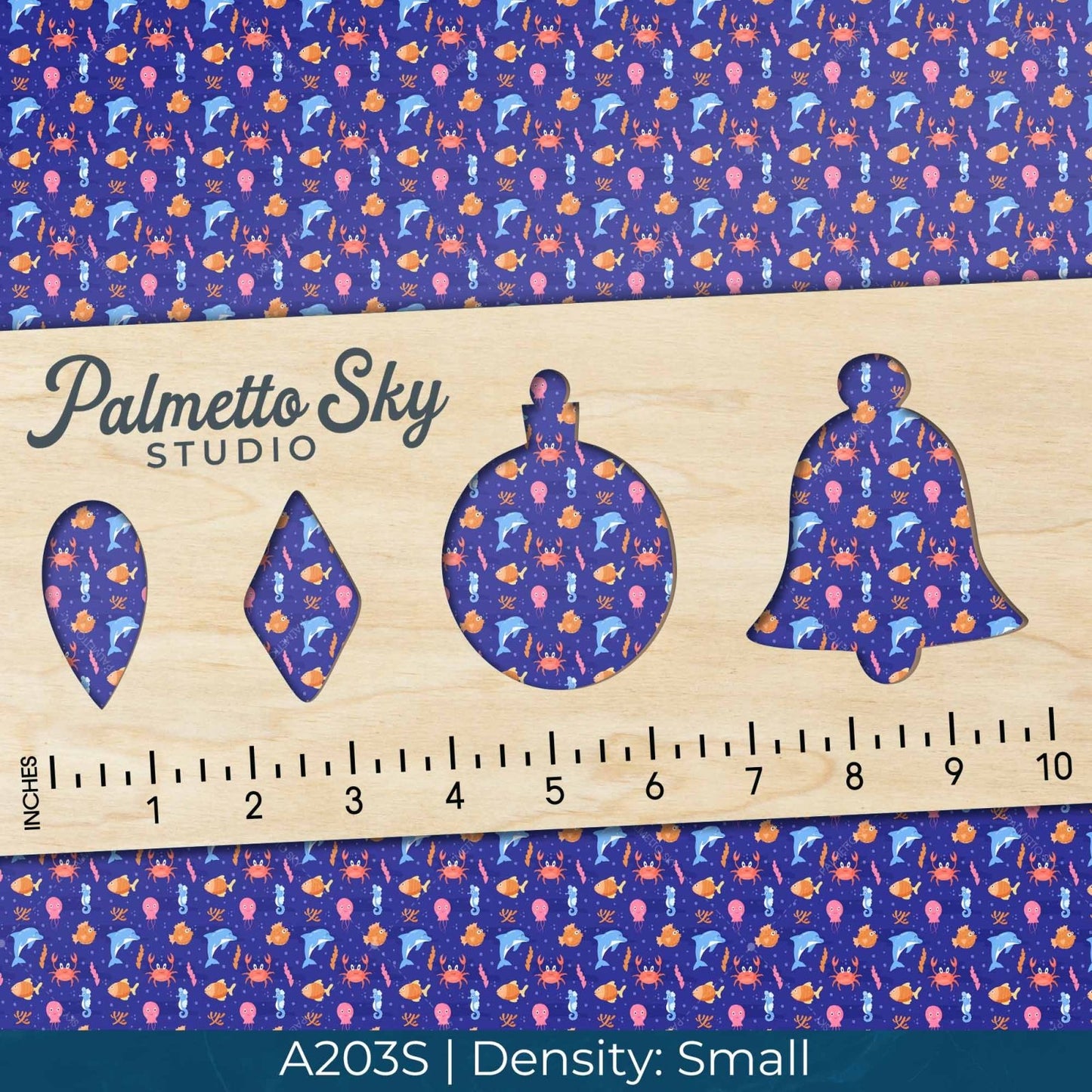 A203 Blue Ocean Animals - Palmetto Sky Studio