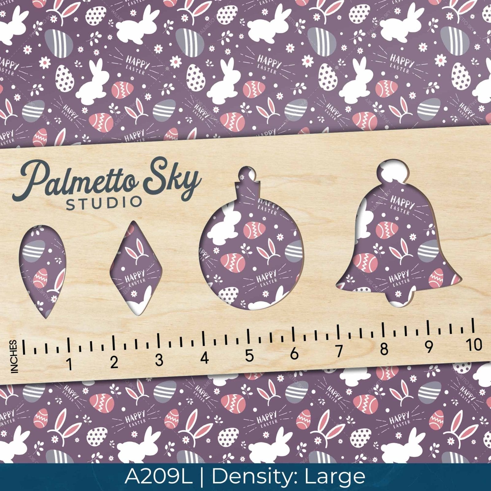 A209 Purple Easter Bunnies - Palmetto Sky Studio