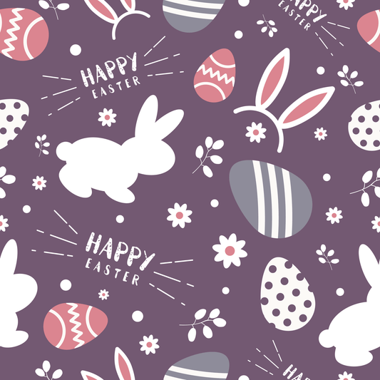 A209 Purple Easter Bunnies - Palmetto Sky Studio