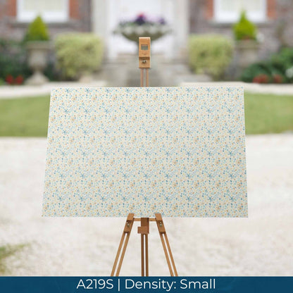 A219 Teal Yellow Seashells - Palmetto Sky Studio