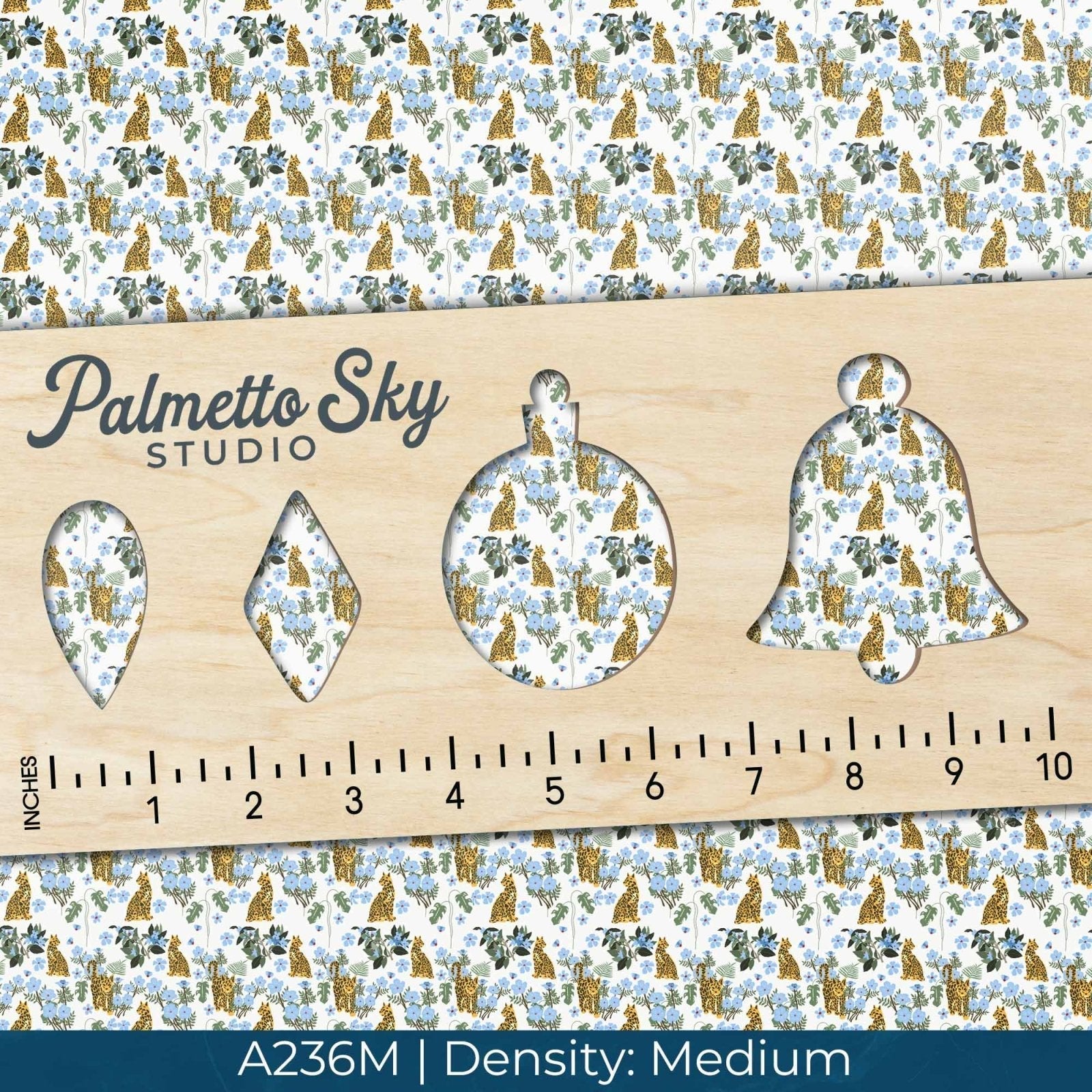 A236 Floral Jungle Cat - Palmetto Sky Studio