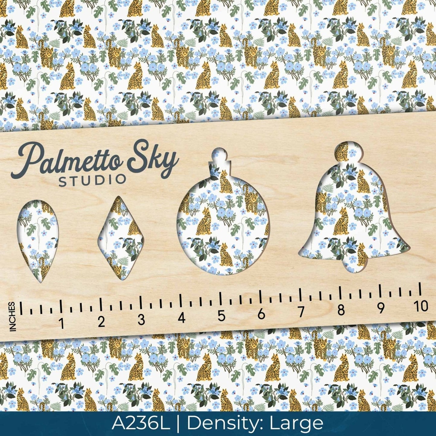 A236 Floral Jungle Cat - Palmetto Sky Studio