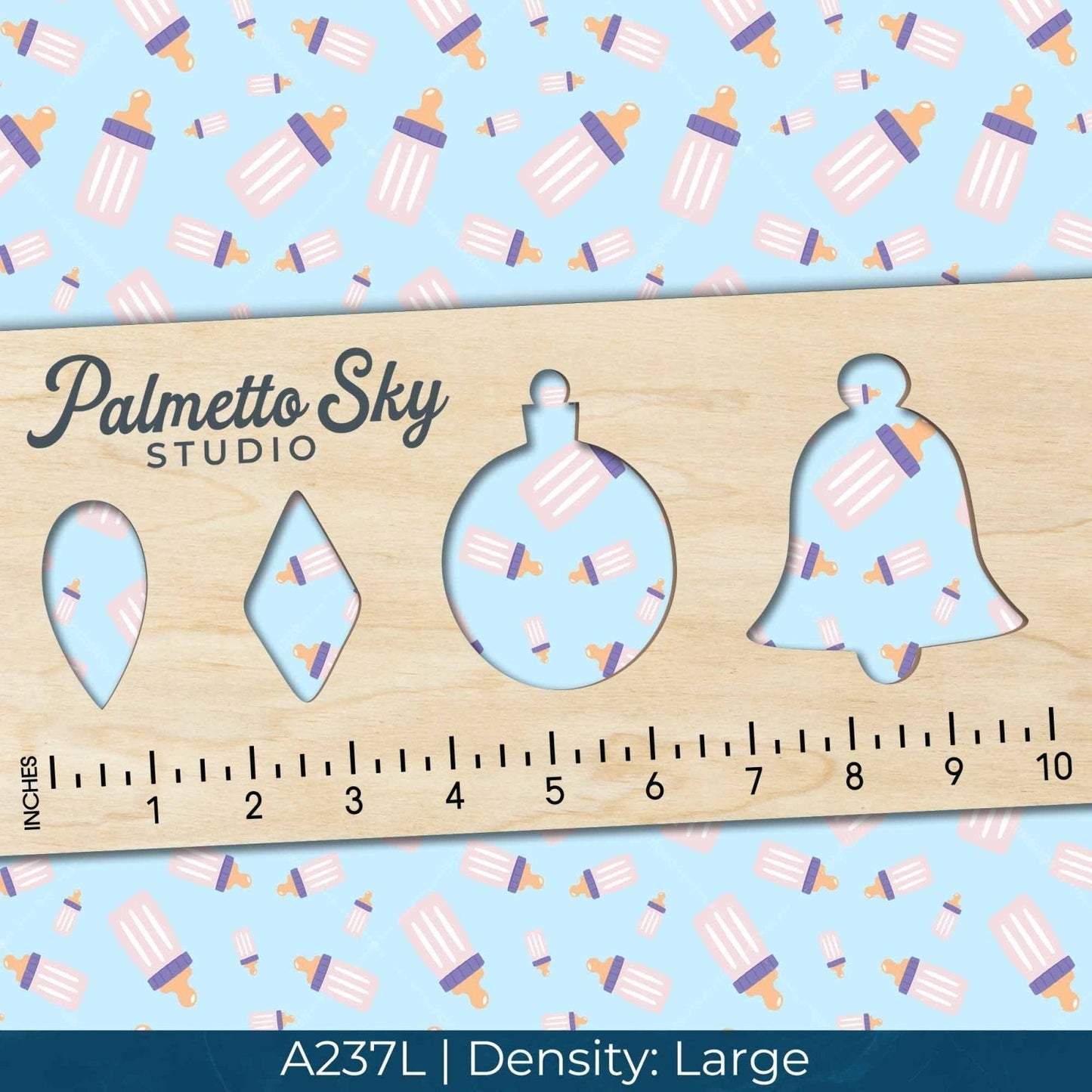 A237 Pink Blue Baby Bottles - Palmetto Sky Studio