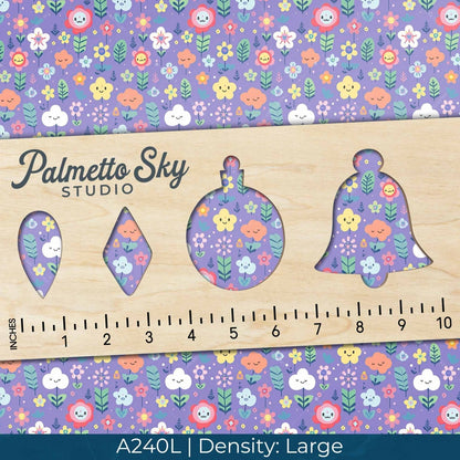 A240 Purple Flower Faces - Palmetto Sky Studio