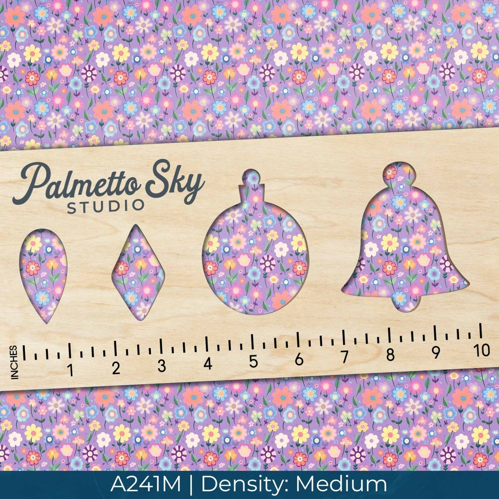 A241 Purple Flower Garden - Palmetto Sky Studio