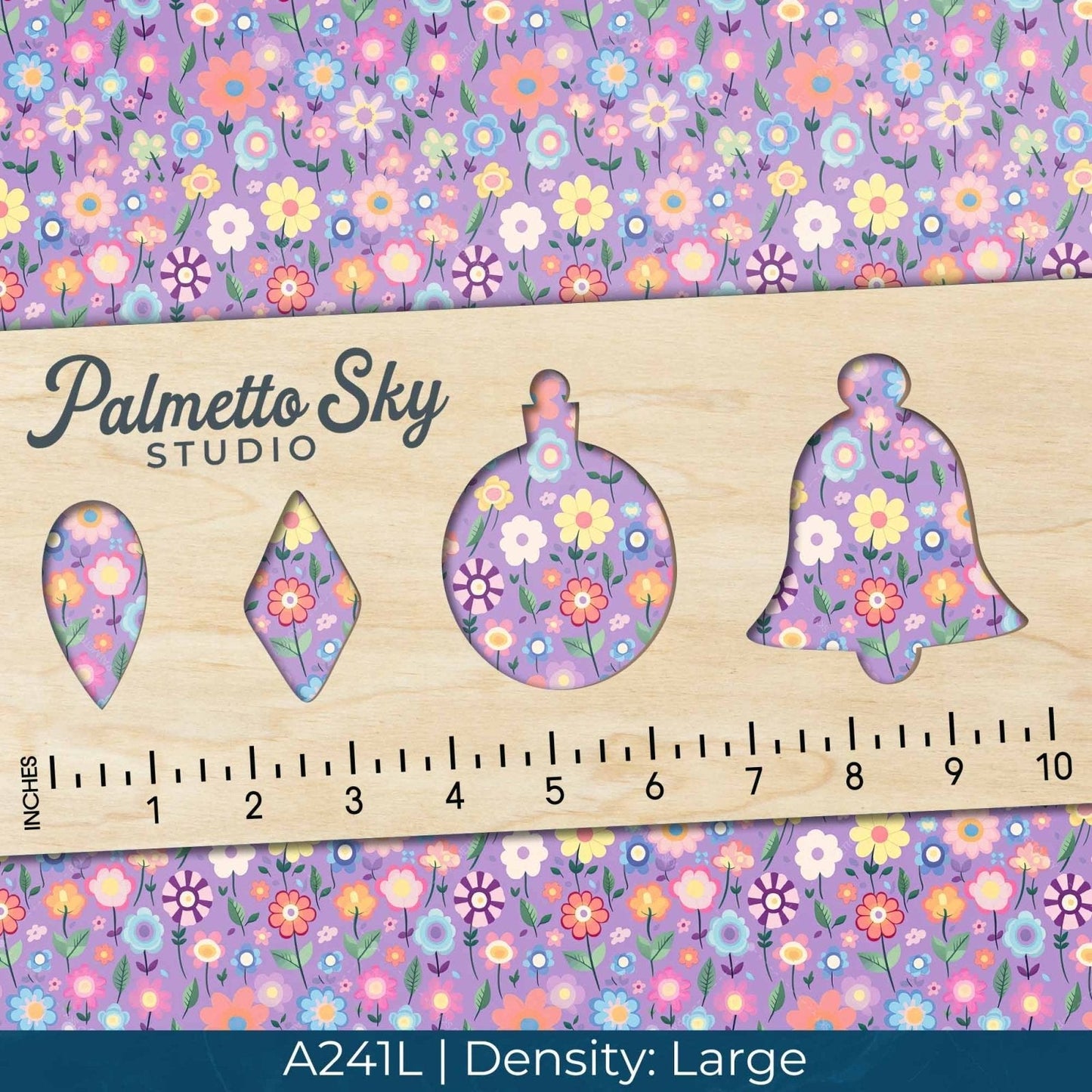 A241 Purple Flower Garden - Palmetto Sky Studio