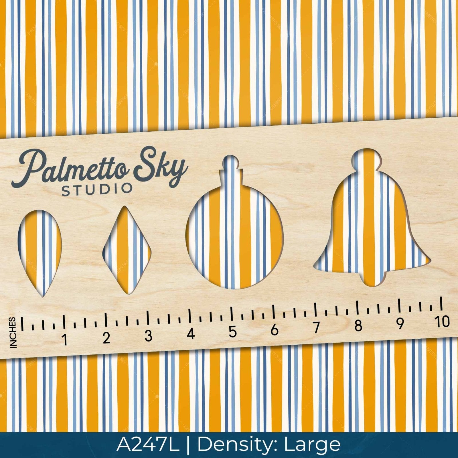 A247 Blue Yellow Stripes - Palmetto Sky Studio