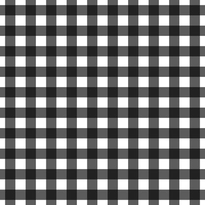 A253 Black Gingham Plaid - Palmetto Sky Studio