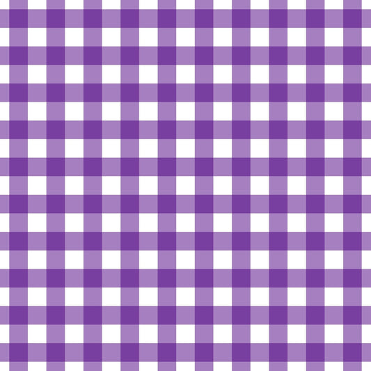 A256 Purple Gingham Plaid - Palmetto Sky Studio