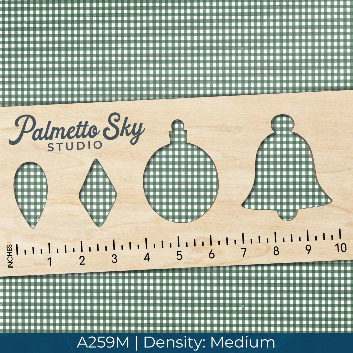 A259 Dark Green Gingham Plaid - Palmetto Sky Studio