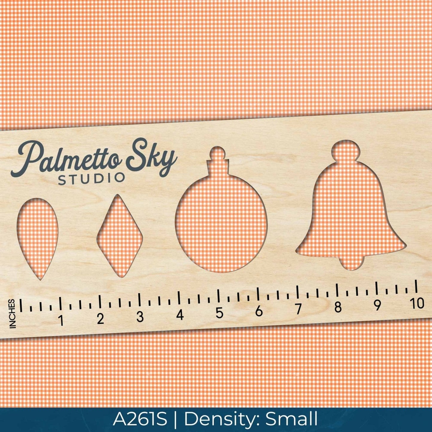 A261 Orange Gingham Plaid - Palmetto Sky Studio