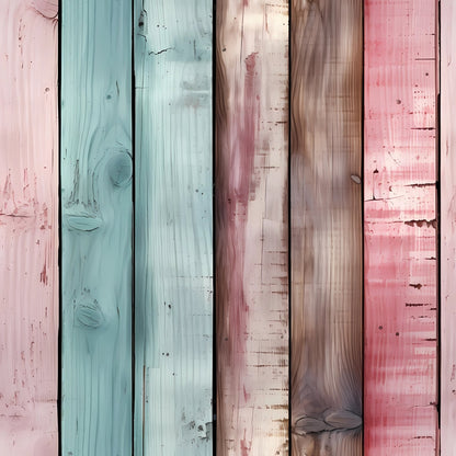 A271 Blue Pink Rustic Wood - Palmetto Sky Studio