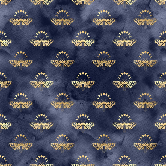 A282 Mythical Navy Moth Butterfiles - Palmetto Sky Studio