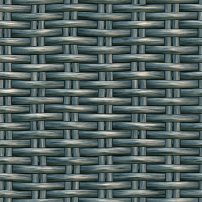 A283 Woven Gray Blue Wicker - Palmetto Sky Studio