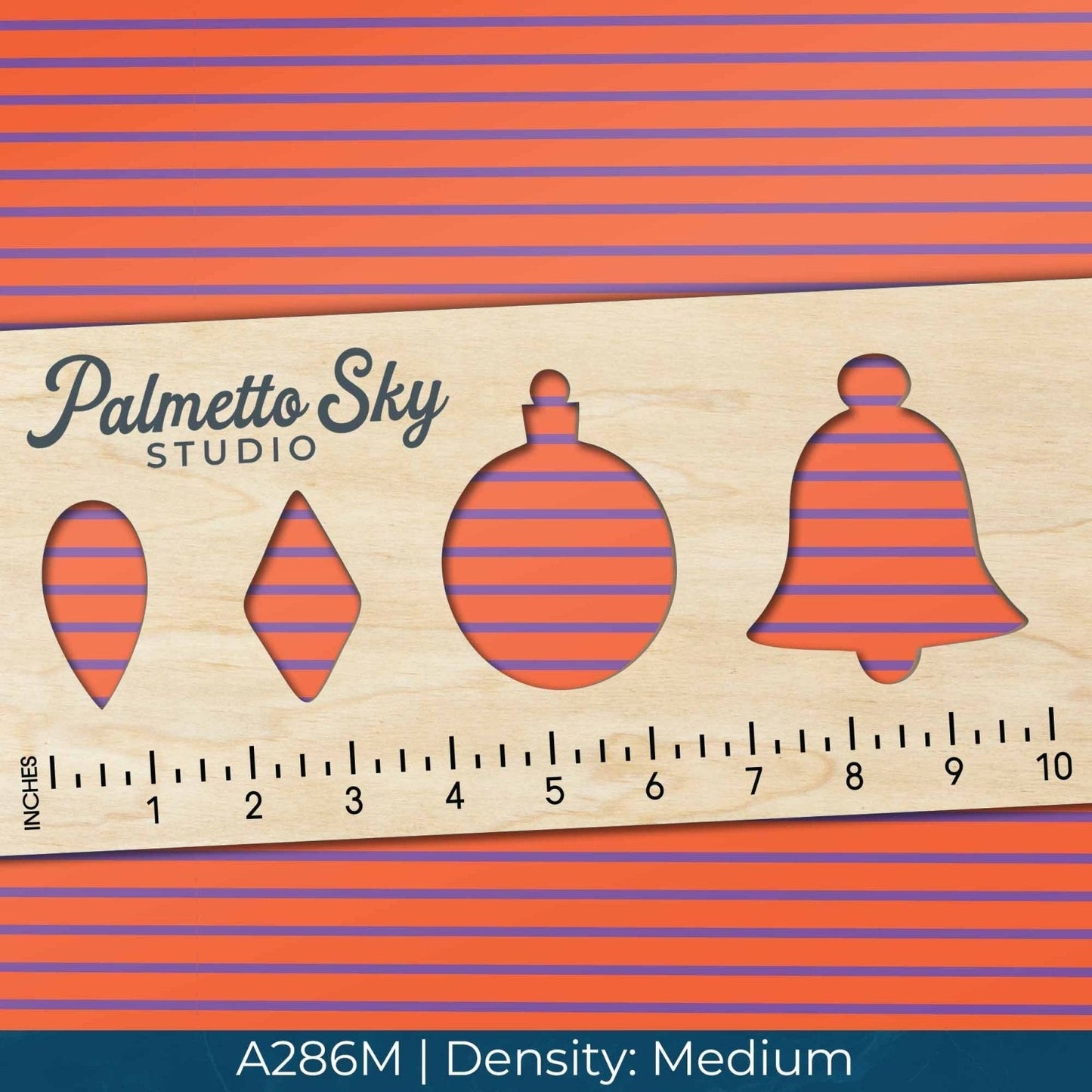 A286 Orange Purple Stripes - Palmetto Sky Studio